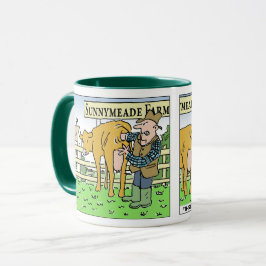 Caneca Engraçado fazendeiro de leite na Fazenda Open Day
