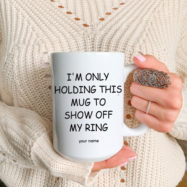 Caneca Engraçado Futuro do Noivado Sra. Fiancé Rustic (Funny Engagement Future Mrs Fiancé Rustic Mug)