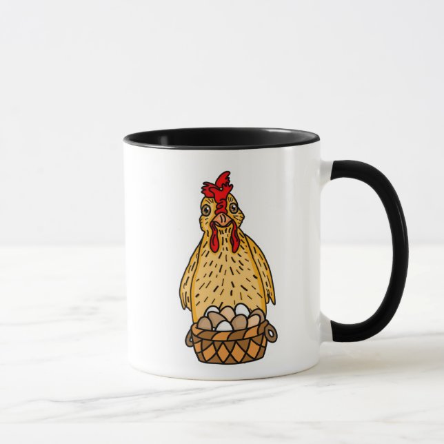 Caneca Engraçado Galinha | Chicken Quote Humor (Direita)