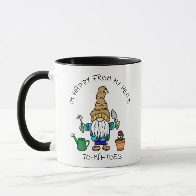 Caneca Engraçado Gardening Gnome | Pun (Esquerda)