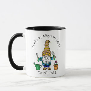 Caneca Engraçado Gardening Gnomo   Canhões