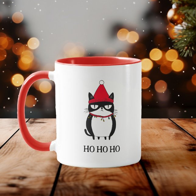 Caneca Engraçado Gato Catmas Humor Natal (Criador carregado)