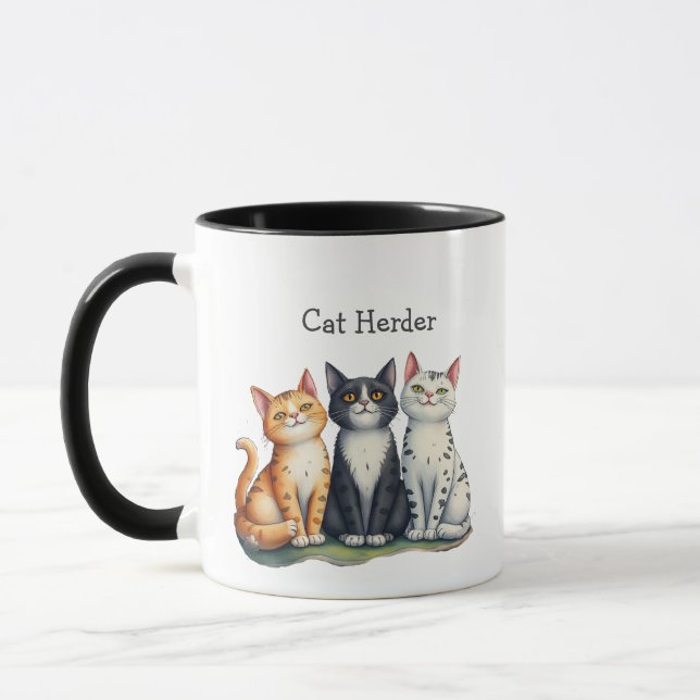 Caneca Engraçado Gato Herdado Cote Gato Lover (Esquerda)
