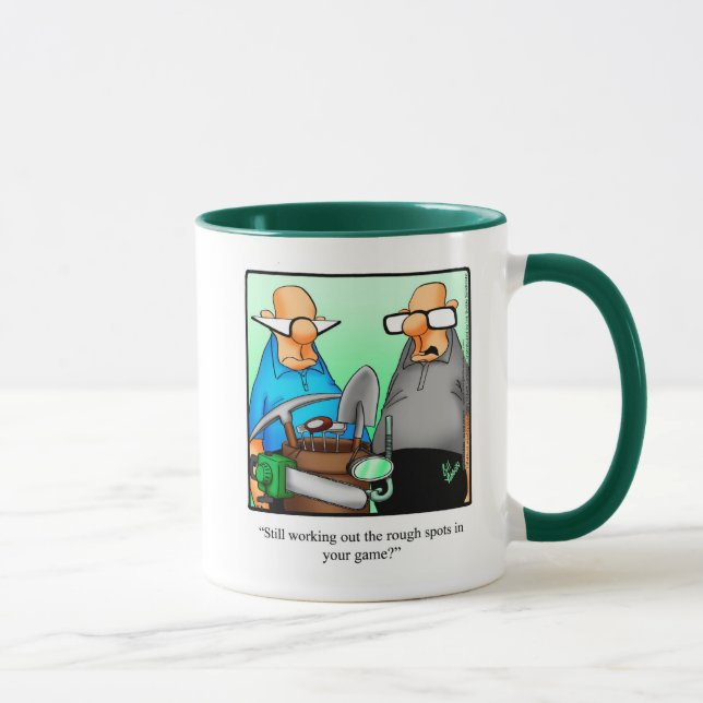 Caneca Engraçado Golfe Humor "Rough Spots" Mug (Direita)