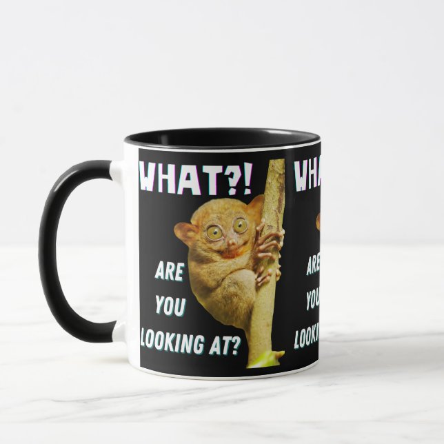 Caneca Engraçado, Grande Olho Tarsier O Que Você Está Olh (Esquerda)