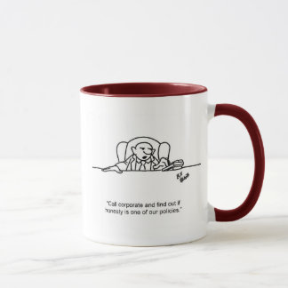 Caneca Engraçado Honestidade Política de Mug Comercial