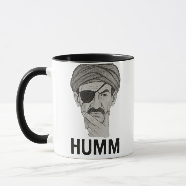 Caneca Engraçado "HUMM" Mug - Sarcástico - Caractere Árab (Esquerda)