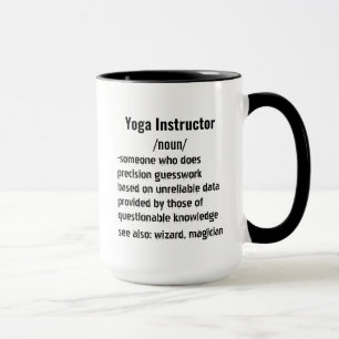 Caneca Engraçado Instrutor Yoga Dons de definição