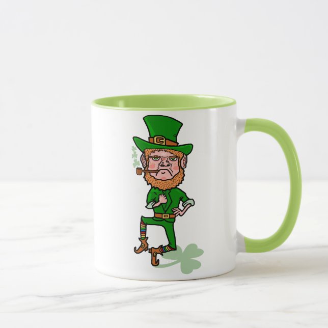 Caneca Engraçado Irlandês, Lucky Leprechaun (Direita)
