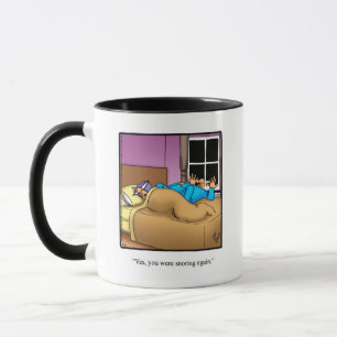 Caneca Engraçado "Marido roncando" Humor Mug Gift