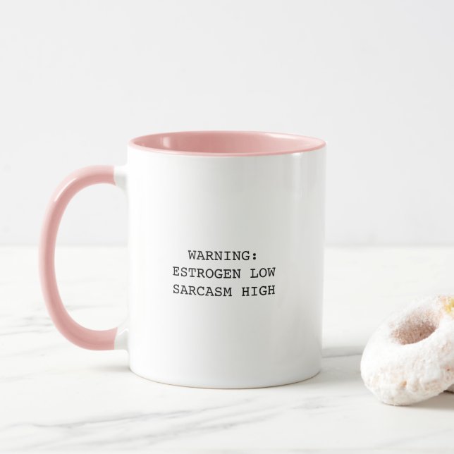 Caneca Engraçado Menopausa Horrorosa Hormonal (Com Donut)