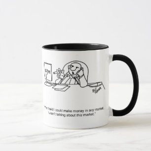 Caneca Engraçado "mercado de ações" para empresas Mug 
