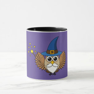 Caneca Engraçado Merlin, o Cartoon da Coruja Mágica