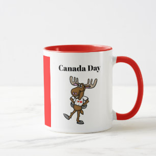 Caneca Engraçado Moose Canadense Day Mug