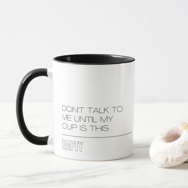 Caneca Engraçado Mug não fale comigo com a ideia do prese (Com Donut)
