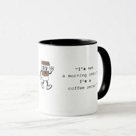 Caneca Engraçado - não sou pessoa da manhã