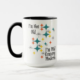 Caneca Engraçado, não sou velho, sou Moderno Atômico de M