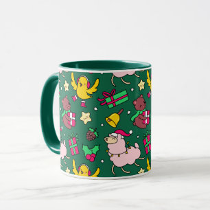 Caneca Engraçado Natal Llama