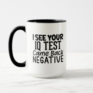 Caneca Engraçado negativo teste de arte