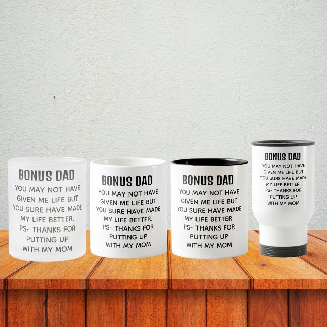 Caneca Engraçado Pai Bonus Apreciação (Funny Bonus Dad Appreciation Coffee Mug)