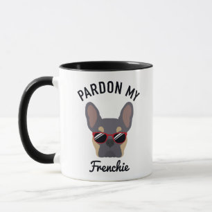 Caneca Engraçado Pardon meu francês Lilac Tan French Bu