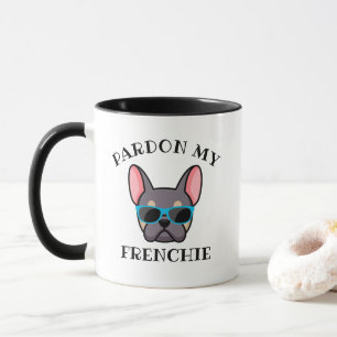 Caneca Engraçado Pardon meu francês Lilac Tan French Buld