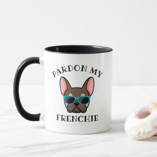 Caneca Engraçado Peço desculpa pelo meu Frenchie Brown Ta