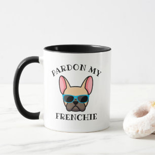 Caneca Engraçado Peço desculpa pelo meu Frenchie Light Fa