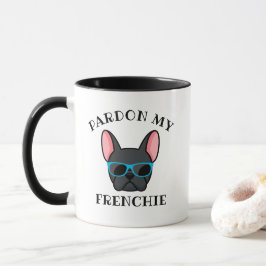 Caneca Engraçado Perdão meu francês Black French Buldog