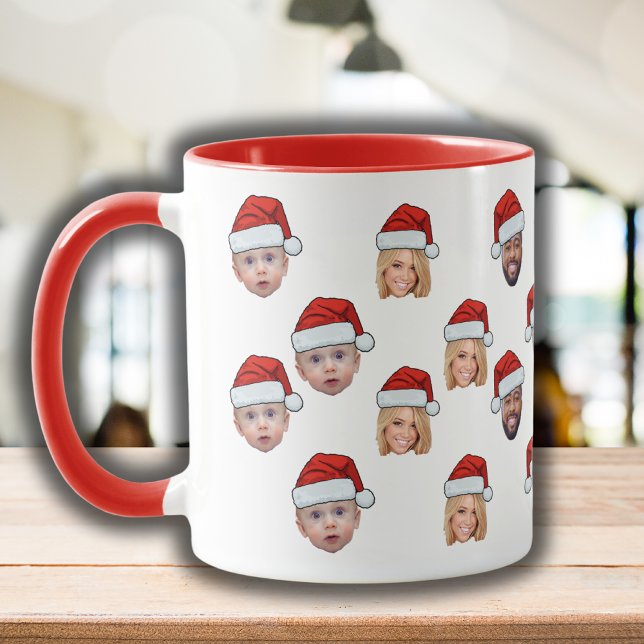 Caneca Engraçado Personalidade 3 Fotografias Santa Claus  (Criador carregado)