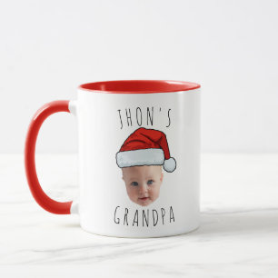 Caneca Engraçado Personalidade do Bebê do Papai Noel Foto