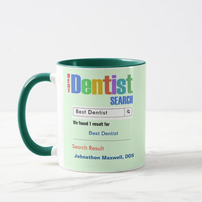 Caneca Engraçado personalizado Melhor Dentista Dotado Mug (Esquerda)