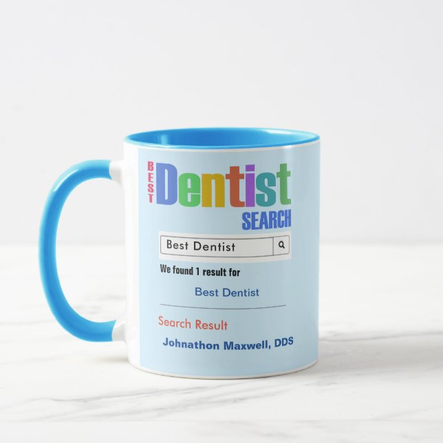 Caneca Engraçado personalizado Melhor Dentista Dotado Mug (Esquerda)