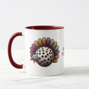 Caneca Engraçado Pickleball Turquia Ação de Graças