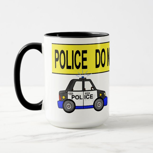 Caneca Engraçado Policial Café Mug Personalize-O! (Esquerda)