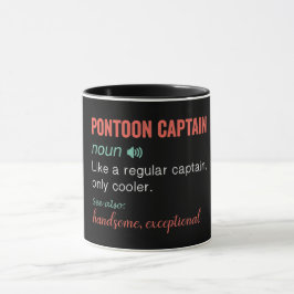 Caneca Engraçado Pontoon Capitã Definição
