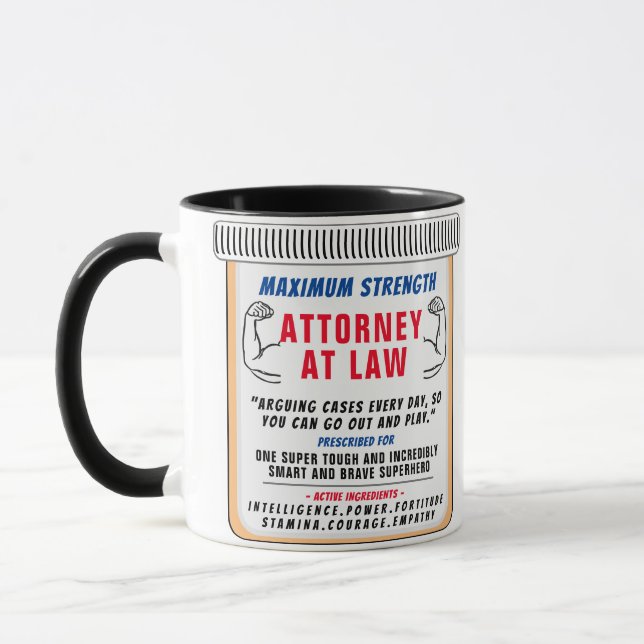 Caneca Engraçado Procurador Personalizado Gift Mug (Esquerda)