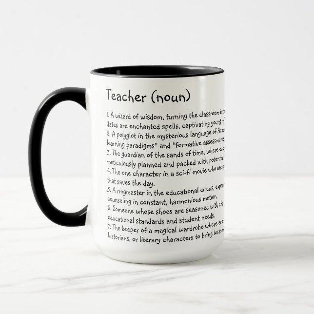 Caneca Engraçado Professor Personalizado Mug (Esquerda)