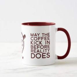 Caneca Engraçado Que O Café Chegue Antes Da Realidade