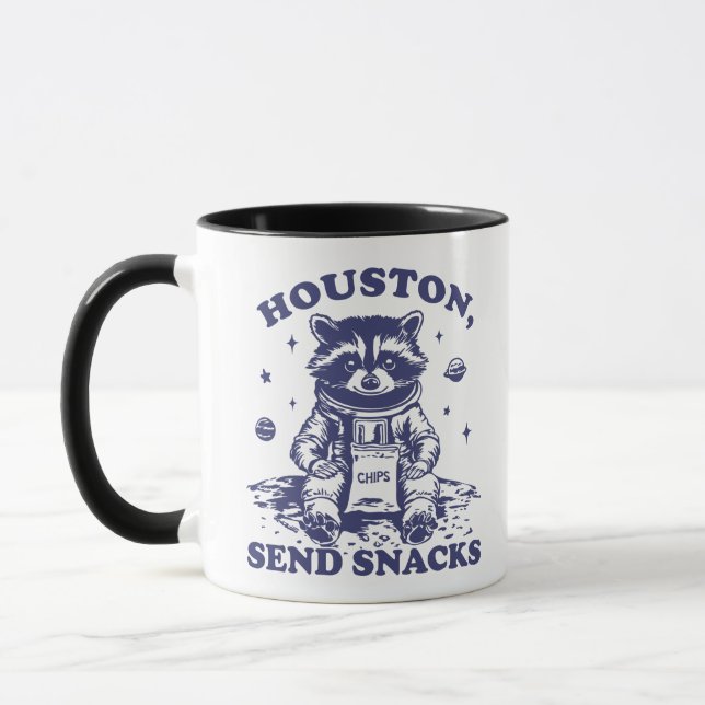 Caneca Engraçado Raccoon Houston Enviar Sacos Humor (Esquerda)