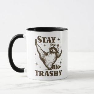 Caneca Engraçado Raccoon Humor Fique Trashy