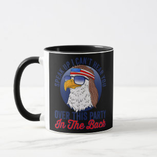 Caneca Engraçado Redneck 4 de julho Bandeira Americana US
