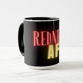 Caneca Engraçado Redneck AF Neon Personalizado