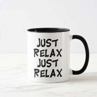 Caneca engraçado relaxar sarcástico. frases relaxantes