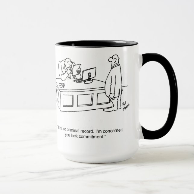 Caneca Engraçado Requisitos de Contratação de Empresas Mu (Direita)