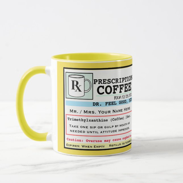 Caneca Engraçado RX Coffee Mug (Esquerda)