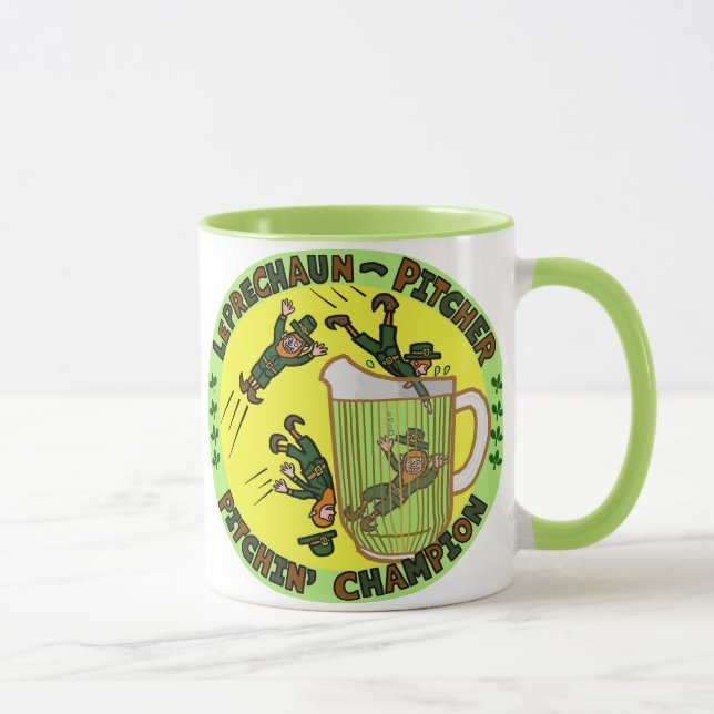 Caneca Engraçado São Patrício no Dia Leprechaun Pitcher (Direita)