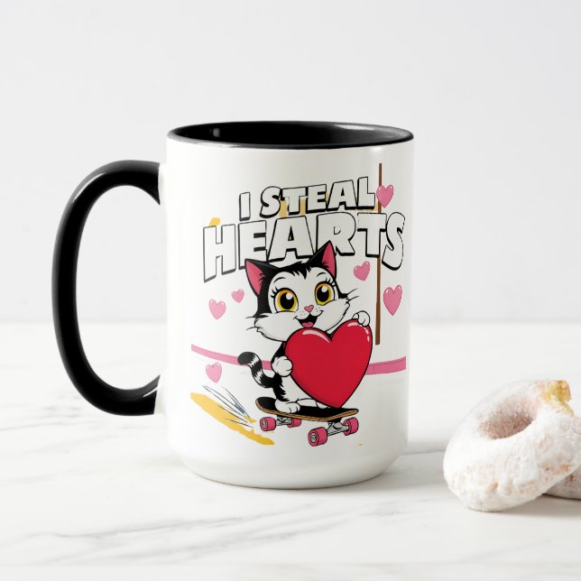 Caneca Engraçado "Seja minha Namorados" para ela - Bonito (Com Donut)