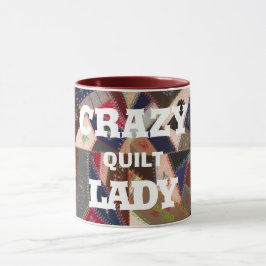 Caneca Engraçado "Senhora Louca de Quilt", Coleção de Pat