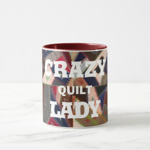 Caneca Engraçado "Senhora Louca de Quilt", Coleção de Pat